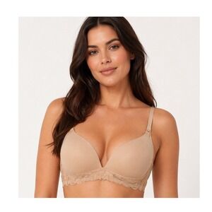 Prima Valentina Maternity Essentials Nursing Bra Beige Lace Wirefree 34C 8037